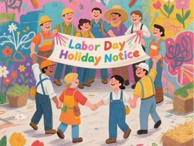 UTSTESTER Labor Day Holiday Notice